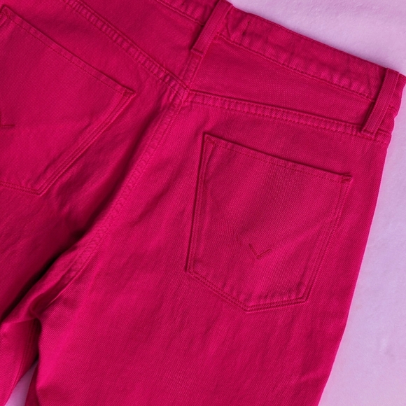 Hudson Holly Jeans High Rise Cropped Bootcut Zip Fly Hibiscus Pink Denim 27 NWT - Picture 11 of 14